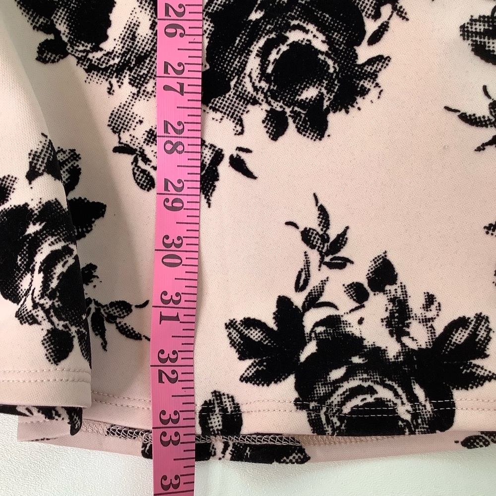 Trixxi Pink Dress Black Floral Print M - Picture 7 of 8